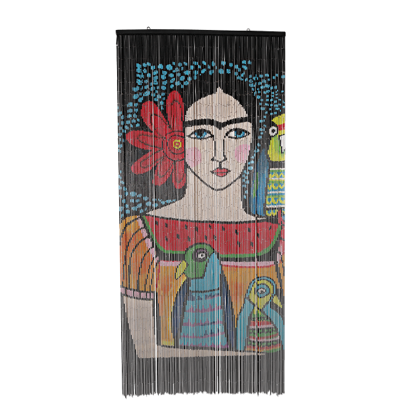 Kitsch Kitchen - Deurgordijn Frida Illustratie bamboe